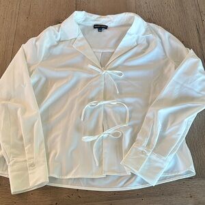 Modern Works Tie Front Blouse
